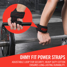 OHMY FIT Padded Cotton Power Lifting Straps