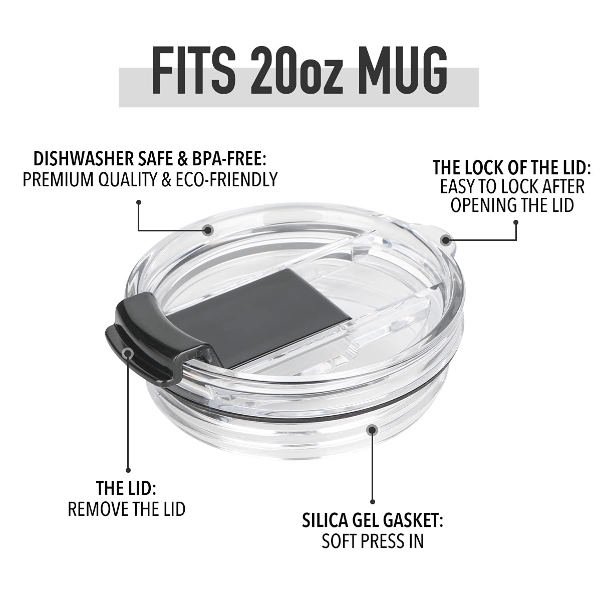 Life's Easy - Customized Replacement Lid For 20 oz Stainless Steel Mug –  shoplifeseasy