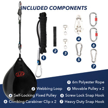OHMY Flex Adjustable Water Punching Bag 22" 210 Pound with Easy-Lift 3:1 Pulley System