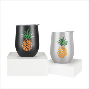 Pineapple Stainless Steel Wine Glass