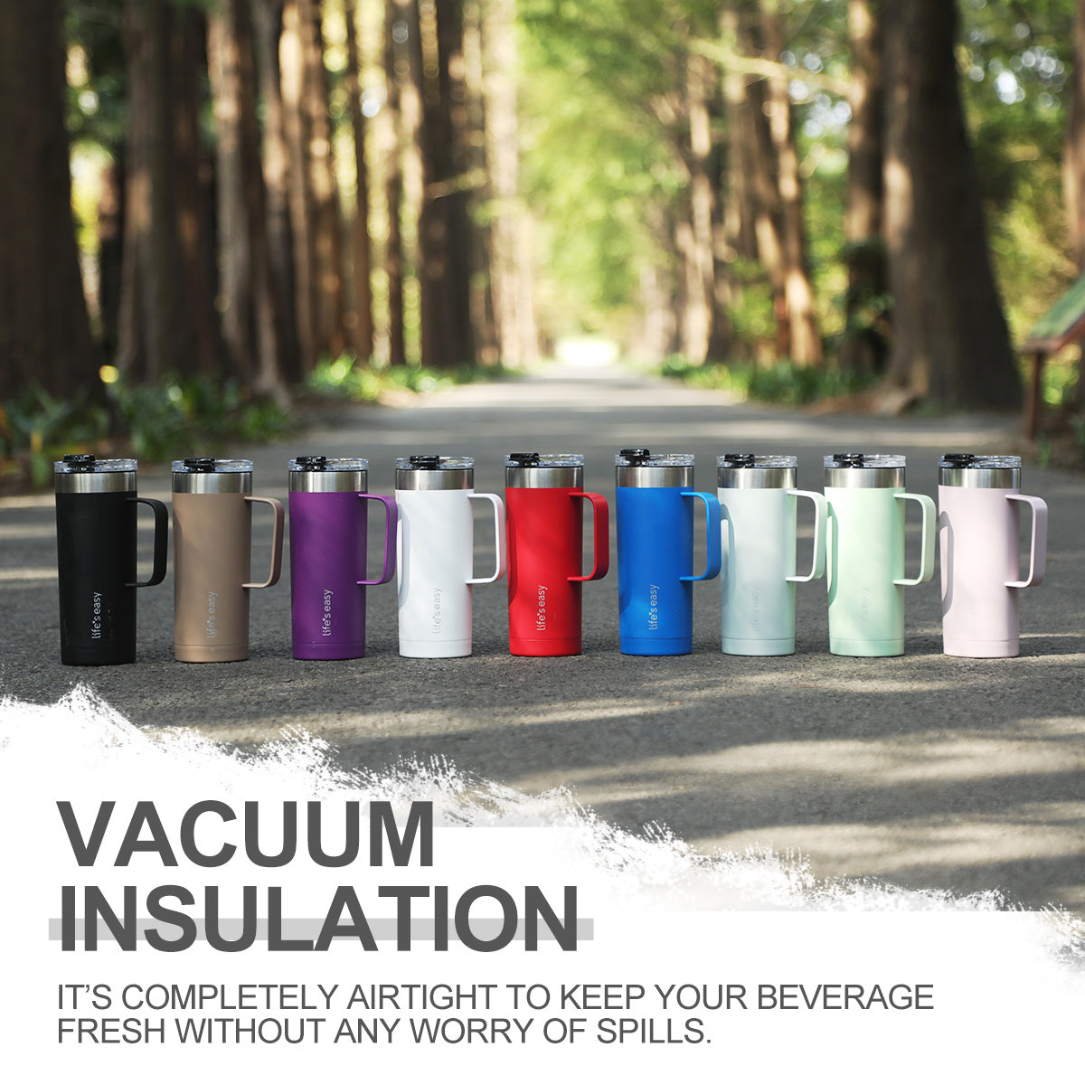 Life's Easy Stainless Steel Double Wall Insulated Travel Mug with Carabiner  Handle - Indoor and Outd…See more Life's Easy Stainless Steel Double Wall