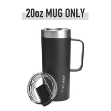 Life’s Easy - Customized Replacement Lid For 20 oz Stainless Steel Mug, Vacuum Screw Closing Lid, Leak-Proof, Spill-Proof