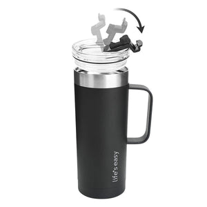 Life’s Easy - Customized Replacement Lid For 20 oz Stainless Steel Mug, Vacuum Screw Closing Lid, Leak-Proof, Spill-Proof