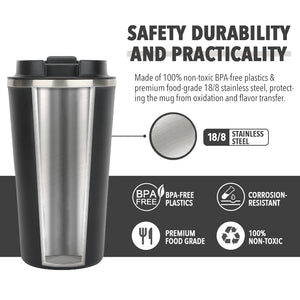 Life's Easy Stainless Steel coffee mug (16 oz)