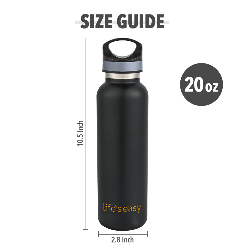 Life's Easy Stainless Steel Water Bottle (20 oz) – shoplifeseasy